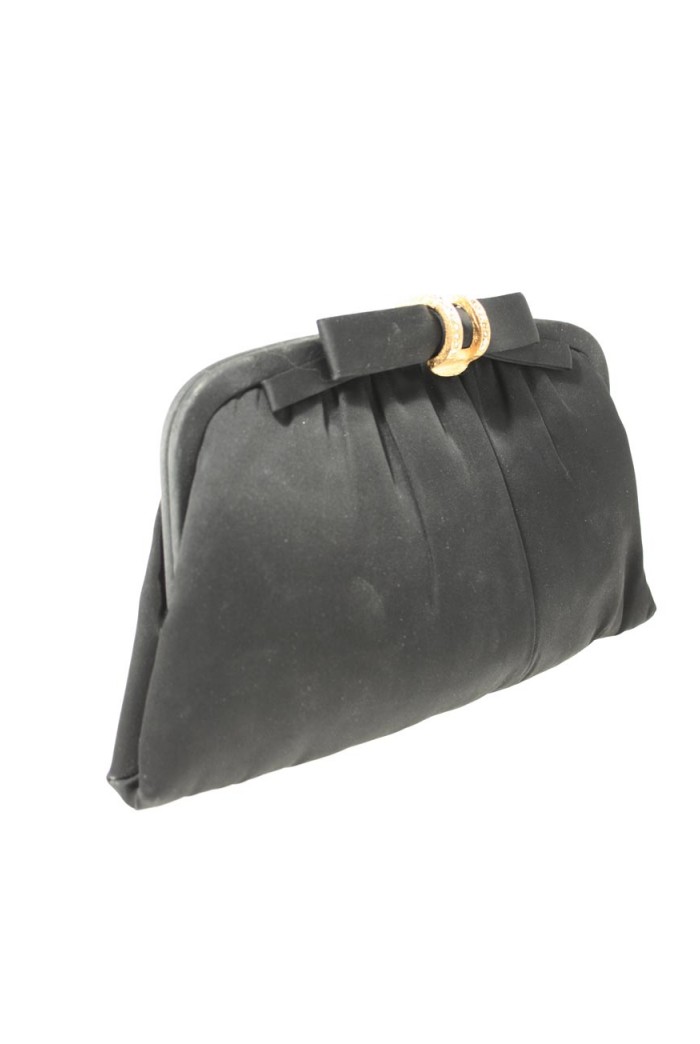 1950s Black Clutch - Vintage Evening Bag