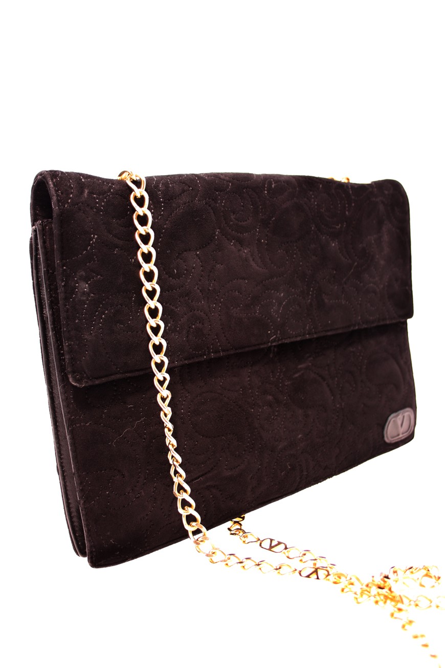 Vintage Valentino handbag - designer vintage bags - black shoulder bag