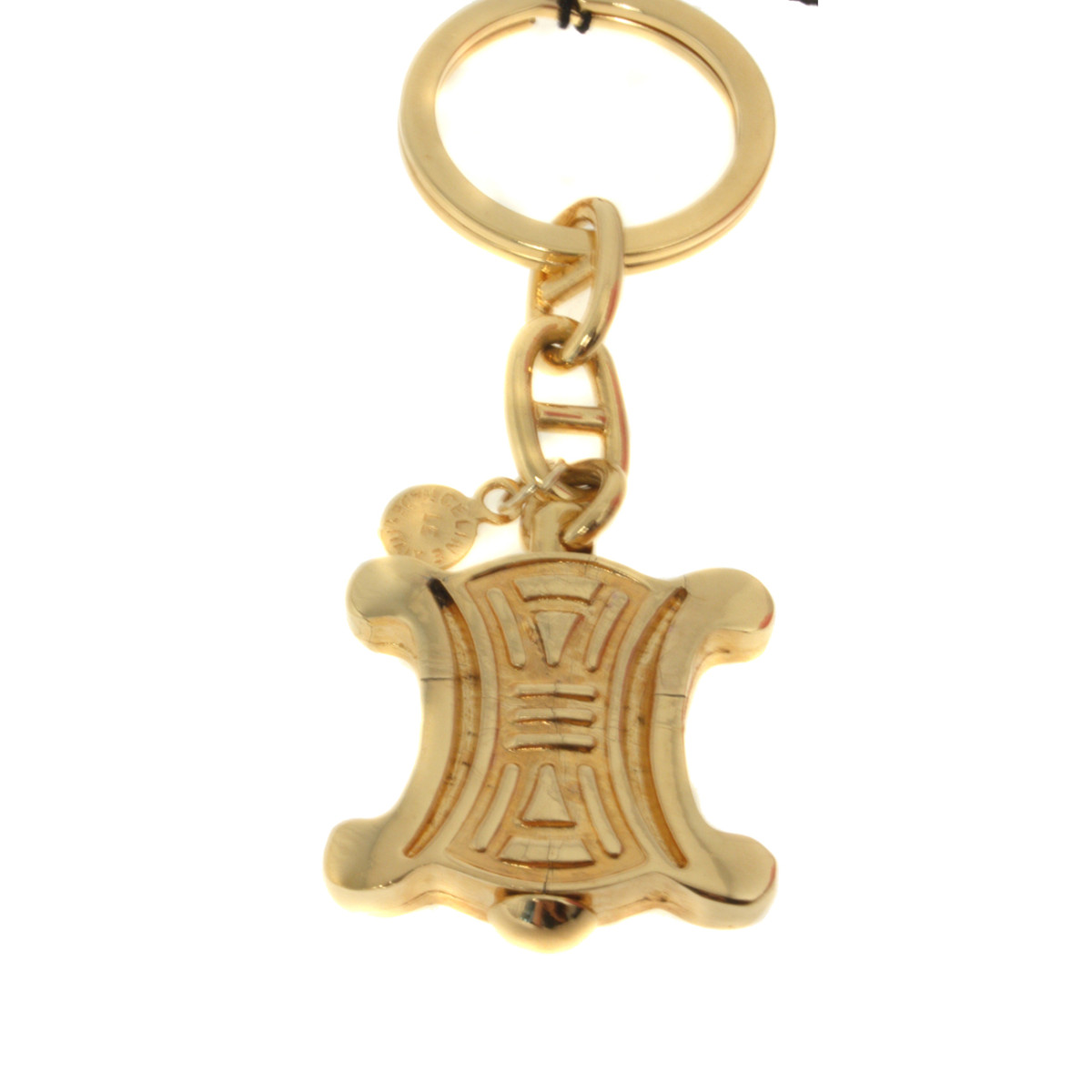 Vintage Celine Keyring Gold Keychain 1980s Bag Charm