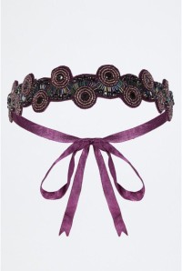 Eliza Flapper Headband in Purple Plum