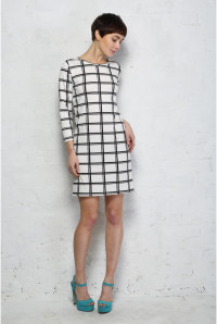 Grid Print Dress