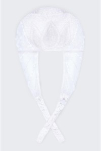 Beatrice Flapper Turban in White