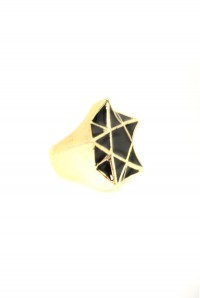 Gold And Black Deco Ring
