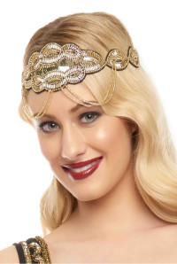 Ritz Headband in Black Gold