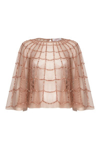 Sophie Embellished Cape in Rose Gold