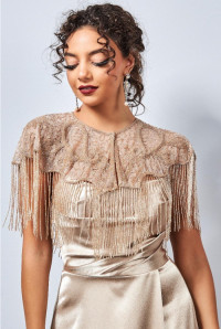 Suzi Hand Embellished Blush Cape