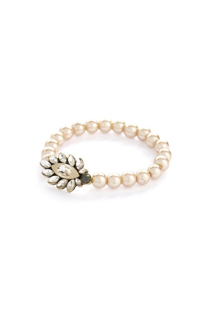 Pearl And Crystal Bracelet