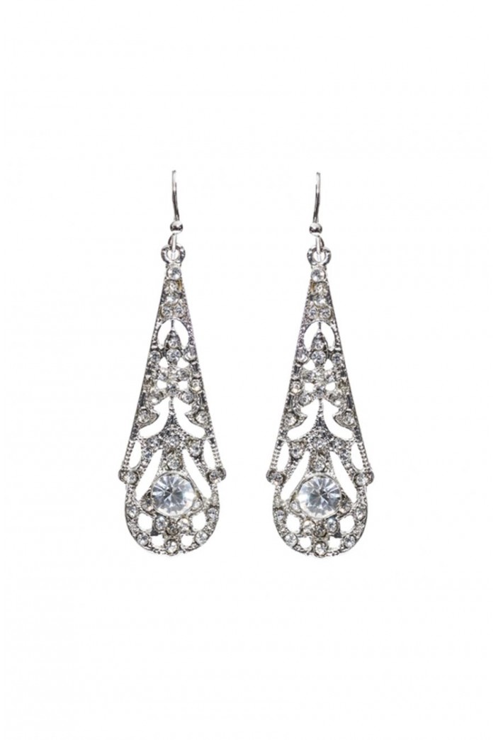 Silver Art Deco Earrings