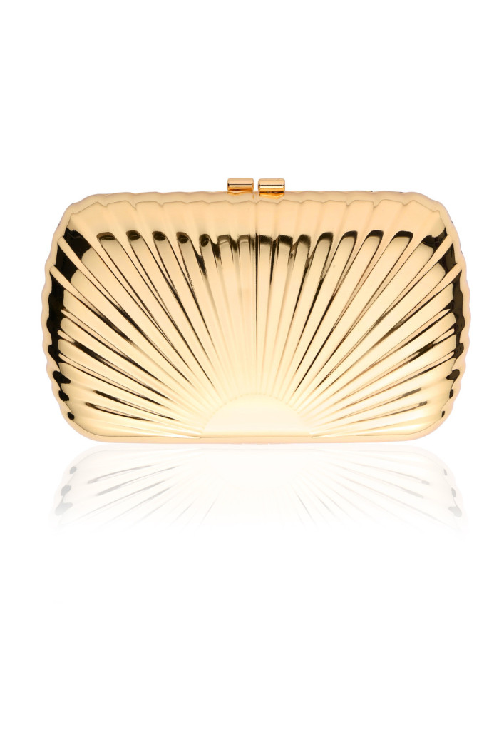 Gold Shell Clutch