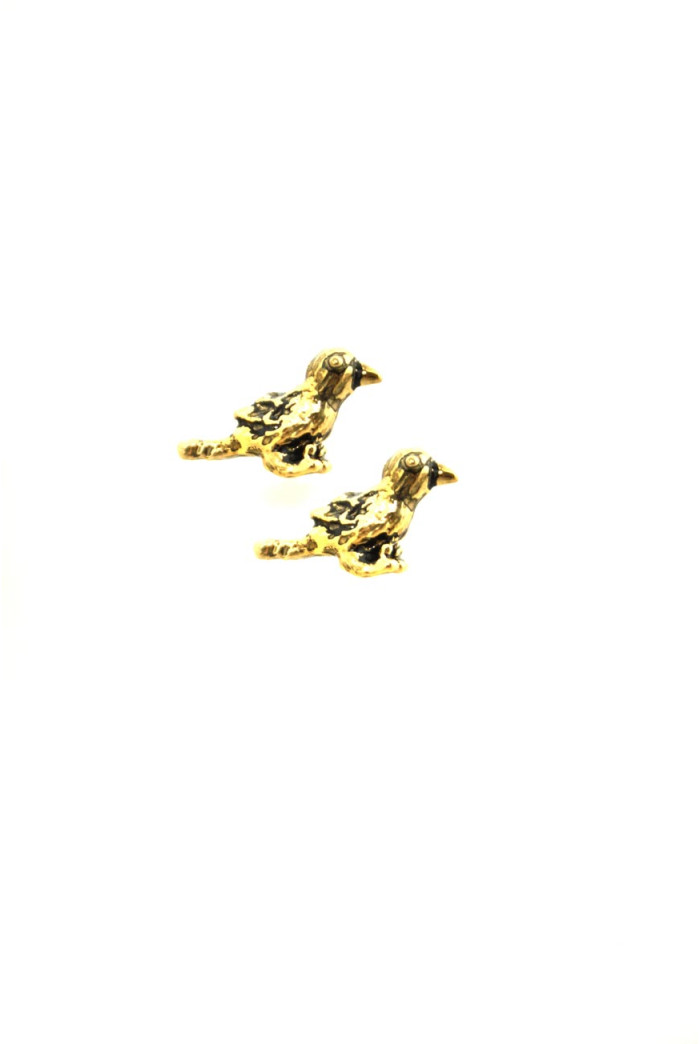Gold Bird Earrings