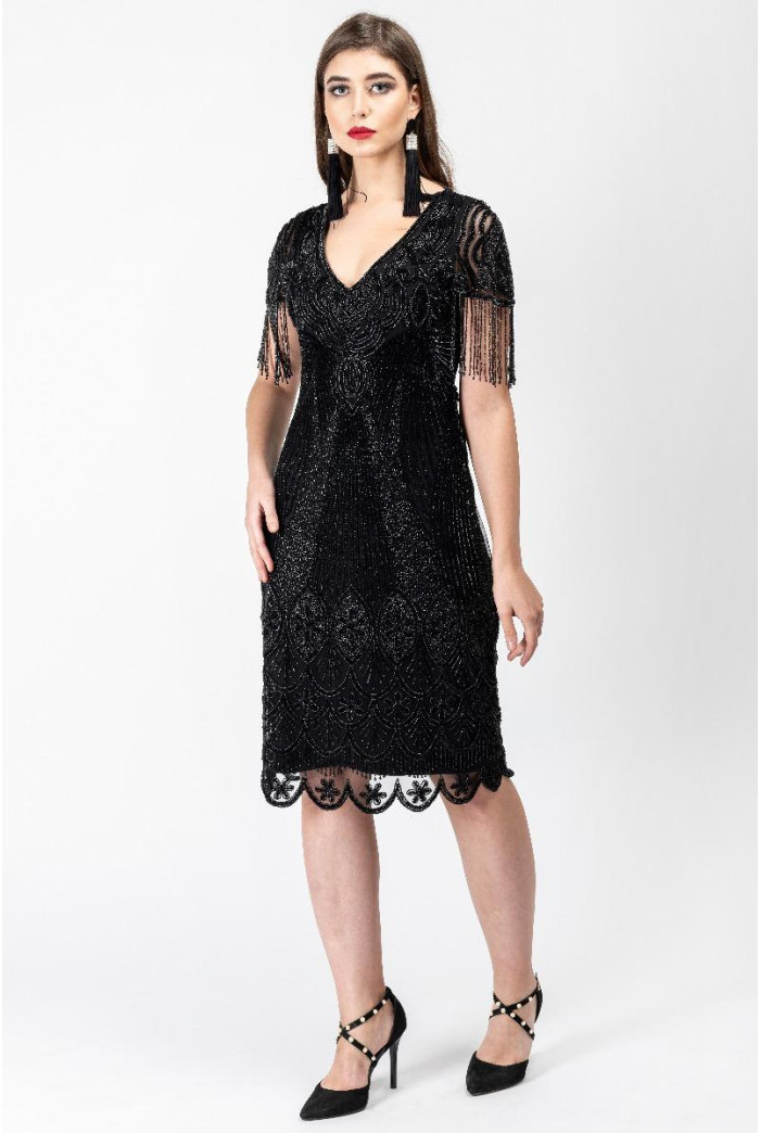 Marta Black Beautiful Flapper Dress