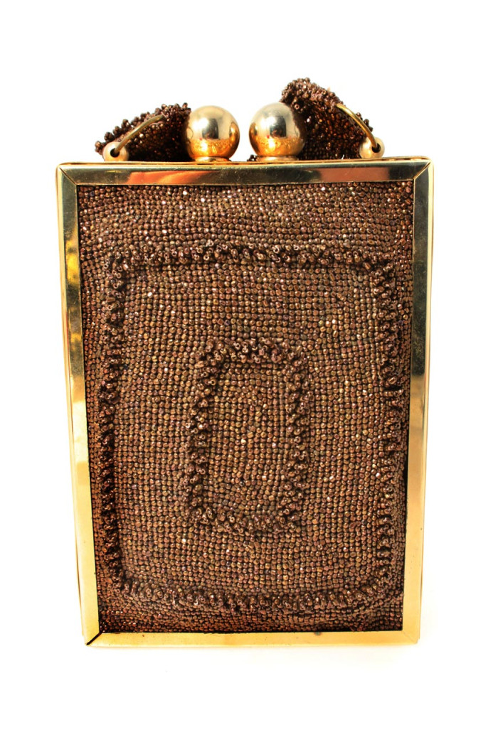 Vintage Copper Beaded Bag