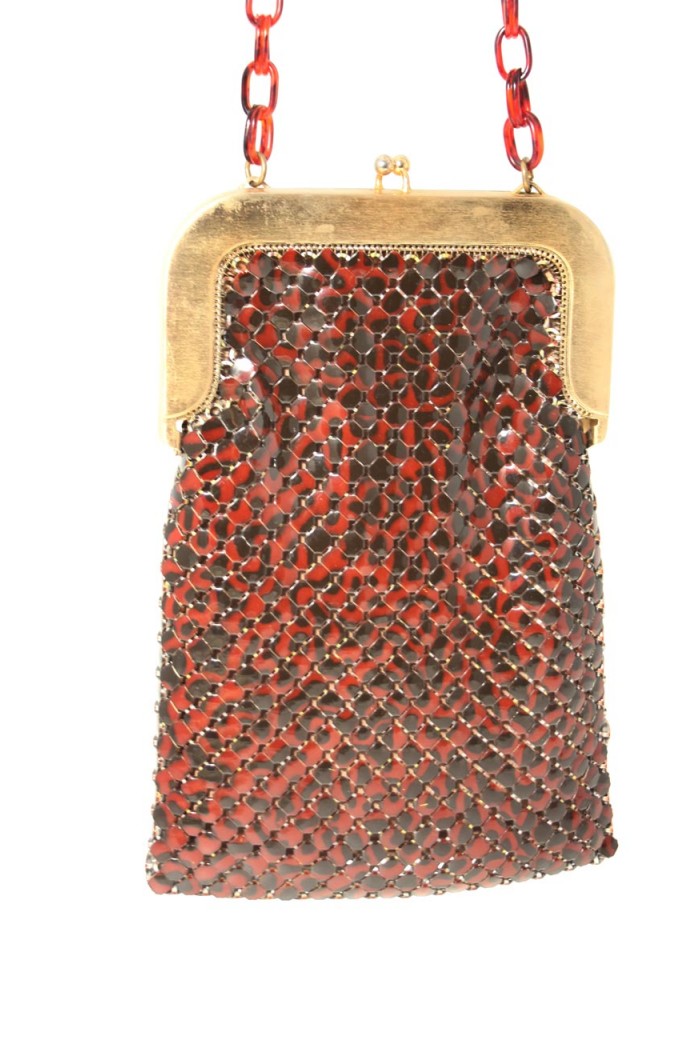 Vintage Brown Chainmail Bag