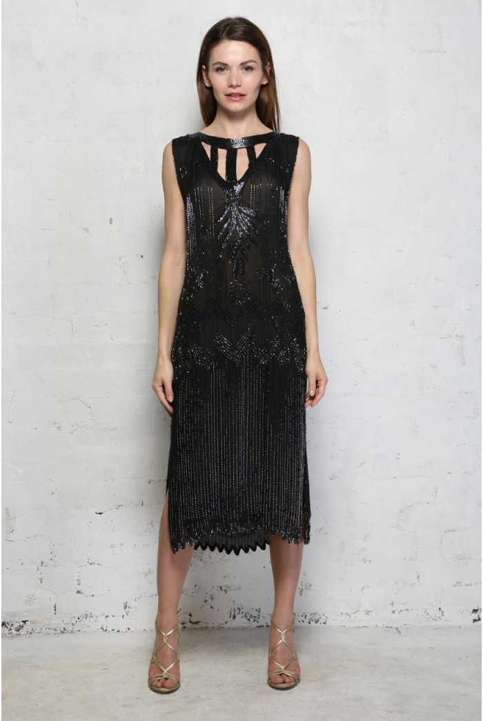 Vintage Black Flapper Dress