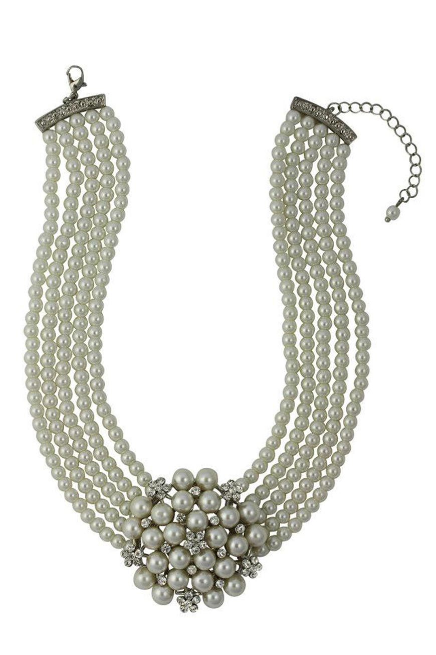 Statement pearl necklace store