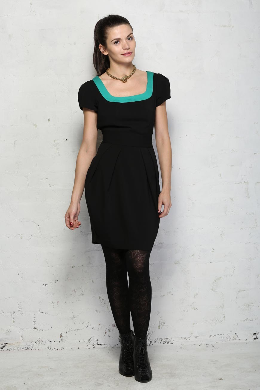Black Wiggle Dress - Vintage Style Dresses - 1950s Pencil Dress