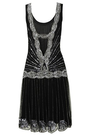 Frock and Frill Zelda Flapper Dress Black - sequined 1920s dress