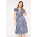 Lottie Navy Flower Print Midi Dress 5