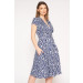 Lottie Navy Flower Print Midi Dress 8