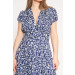 Lottie Navy Flower Print Midi Dress 10